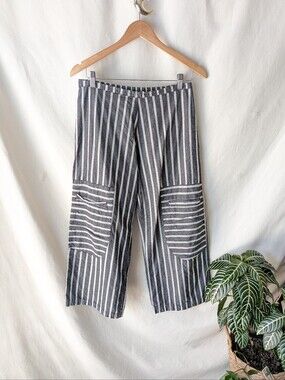 Tulip 100% Cotton Striped Wide Leg Pants